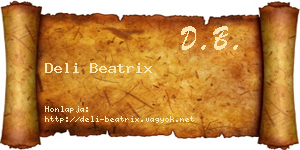 Deli Beatrix névjegykártya